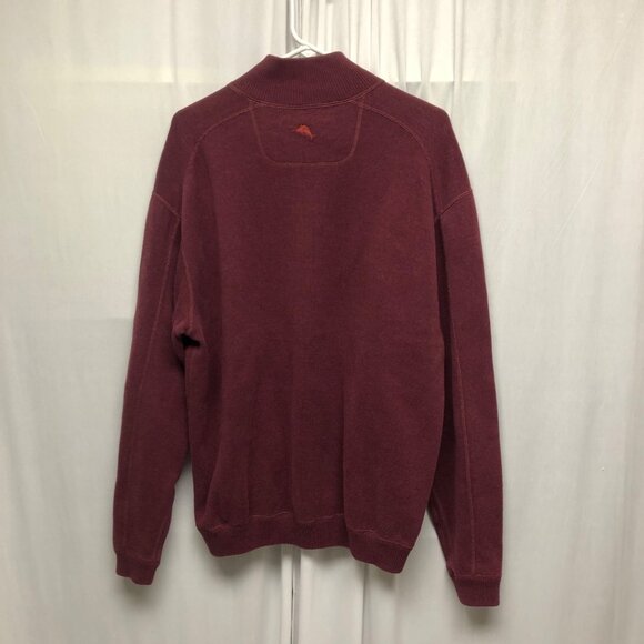 Tommy Bahama Reversible Pullover Sweater Mens Size Large Cotton Maroon - Picture 2 of 8